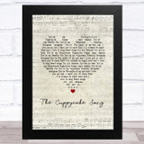 The Cuppycake Song Script Heart Song Lyric Music Art Print
