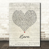 Rascal Flatts Here Script Heart Song Lyric Music Art Print