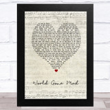 Bastille World Gone Mad Script Heart Song Lyric Music Art Print