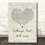 Rebecca Ferguson Nothings Real but Love Script Heart Song Lyric Music Art Print