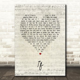 Red Hot Chili Peppers If Script Heart Song Lyric Music Art Print