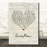 Rhett Miller Question Script Heart Song Lyric Music Art Print