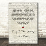 Richard Hawley Tonight The Streets Are Ours Script Heart Song Lyric Music Art Print