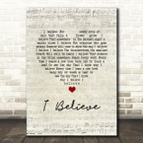 Robson & Jerome I Believe Script Heart Song Lyric Music Art Print