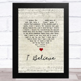 Robson & Jerome I Believe Script Heart Song Lyric Music Art Print