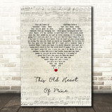 Rod Stewart This Old Heart Of Mine Script Heart Song Lyric Music Art Print
