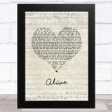Sia Alive Script Heart Song Lyric Music Art Print