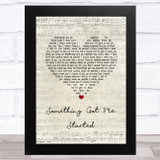 Simply Red Something Got Me Started Script Heart Song Lyric Music Art Print