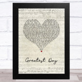 Beverley Knight Greatest Day Script Heart Song Lyric Music Art Print