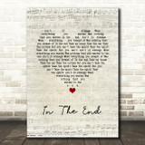 The Cranberries In The End Script Heart Song Lyric Music Art Print