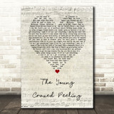 The Distillers The Young Crazed Peeling Script Heart Song Lyric Music Art Print