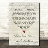 The Fureys and Davey Arthur When You Were Sweet Sixteen Script Heart Song Lyric Music Art Print