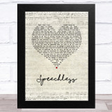 The Veronicas Speechless Script Heart Song Lyric Music Art Print