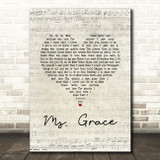 Tymes Ms. Grace Script Heart Song Lyric Music Art Print