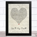Zara Larsson Aint My Fault Script Heart Song Lyric Music Art Print