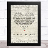 Bob Dylan Positively 4th Street Script Heart Song Lyric Music Art Print
