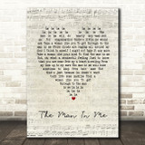 Bob Dylan The Man in Me Script Heart Song Lyric Music Art Print