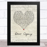 Breaking Benjamin Dear Agony Script Heart Song Lyric Music Art Print