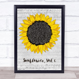 Harry Styles Sunflower, Vol. 6 Grey Script Sunflower Song Lyric Print