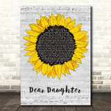 Halestorm Dear Daughter Grey Script Sunflower Song Lyric Music Art Print