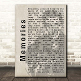 Elvis Presley Memories Shadow Song Lyric Print