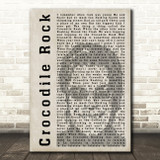 Elton John Crocodile Rock Shadow Song Lyric Quote Music Print