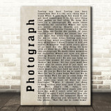 Ed Sheeran Photograph Shadow Song Lyric Quote Print