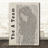 Ed Sheeran The A Team Shadow Song Lyric Quote Print