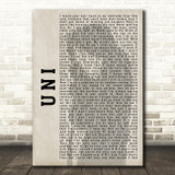 Ed Sheeran UNI Shadow Song Lyric Quote Print