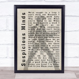 Elvis Presley Suspicious Minds Pose Shadow Song Lyric Quote Print