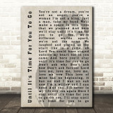 Elvis Presley Until It's Time For You To Go Face Shadow Song Lyric Quote Print