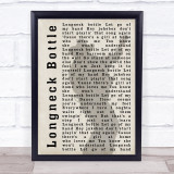 Garth Brooks Longneck Bottle Shadow Song Lyric Quote Print