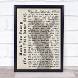 Garth Brooks Much Too Young (To Feel This Damn Old) Shadow Song Lyric Print
