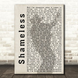 Garth Brooks Shameless Shadow Song Lyric Quote Print