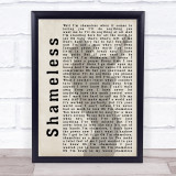 Garth Brooks Shameless Shadow Song Lyric Quote Print