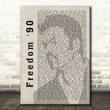 George Michael Freedom '90 Shadow Song Lyric Quote Print