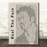 George Michael Heal The Pain Shadow Song Lyric Quote Print