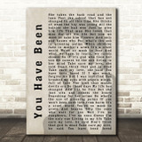 George Michael You Have Been Loved Shadow Song Lyric Quote Print