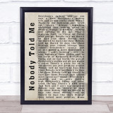 John Lennon Nobody Told Me Shadow Song Lyric Quote Print
