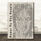 John Lennon Power To The People Shadow Song Lyric Quote Print