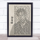 Lionel Richie Easy Shadow Song Lyric Quote Print