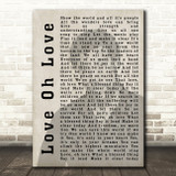Lionel Richie Love Oh Love Shadow Song Lyric Quote Print