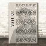 Lionel Richie Sail On Shadow Song Lyric Quote Print