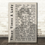 Lionel Richie Three Times A Lady Shadow Song Lyric Quote Print