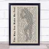 Michael Jackson The Way You Make Me Feel Shadow Song Lyric Quote Print