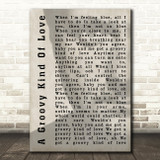 Phil Collins A Groovy Kind Of Love Shadow Song Lyric Quote Print