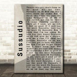 Phil Collins Sussudio Shadow Song Lyric Quote Print