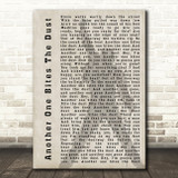 Queen Another One Bites The Dust Freddie Mercury Shadow Song Lyric Quote Print
