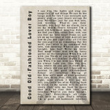 Queen Good Old-Fashioned Lover Boy Freddie Mercury Shadow Song Lyric Quote Print