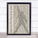 Queen These Are The Days Of Our Lives Freddie Mercury Shadow Song Lyric Print
